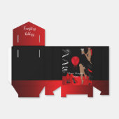 Verjaardagsfeestje Rood Zwart Schoen Hoge Hakken F Bedankdoosjes (Uitgevouwen)