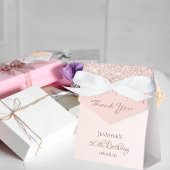 Verjaardagsfeestje roos goud dank u bedankdoosjes