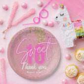 Verjaardagsfeestje Roze Feest Eetgerei Persoonlijk Papieren Bordje (Feest)