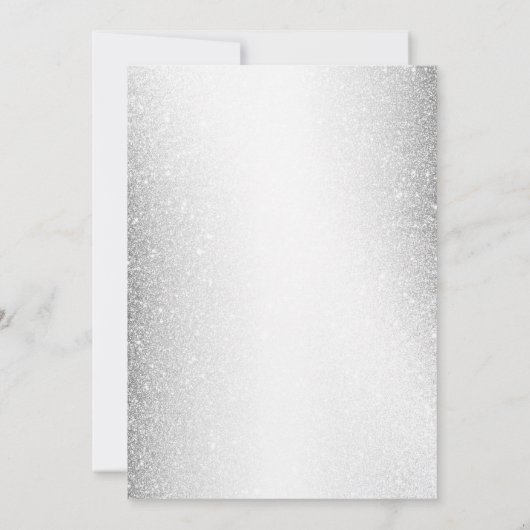 Verjaardagsfeestje Roze Waterverf Bloemen Glitter Kaart (Achterkant)