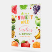 Verjaardagsfeestje 'S Sweet One Fruit, Zomerfeest Acryl Bord (Hoek)