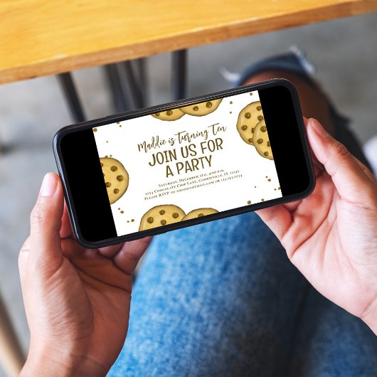 Verjaardagsfeestje Schattigee cookie Kaart