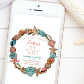 Verjaardagsfeestje Seashells Beach Kaart