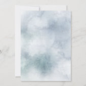 verjaardagsfeestje | Silver Blue Winter Wonderland Aankondiging (Achterkant)