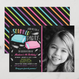 Verjaardagsfeestje Slaapfeest Slaapfeest Foto Kaart