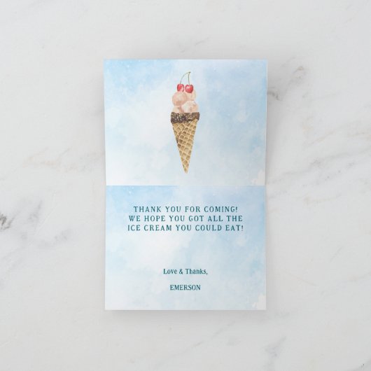 Verjaardagsfeestje Slaapzware Nijlpaard Bedankkaar Bedankkaart (Binnen)