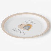 Verjaardagsfeestje Slak Regenboog Regen Papieren Bordje (Gekanteld)