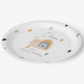 Verjaardagsfeestje Slak Regenboog Regen Papieren Bordje (Gekanteld)