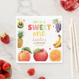 Verjaardagsfeestje 'Slecht Eentje Fruit', Zomerfee Servet