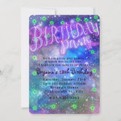 Verjaardagsfeestje Sleepover Slumber Space Galaxy Kaart (Voorkant)