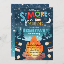 Verjaardagsfeestje S'mores S'mores Camping Verjaar Kaart