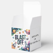Verjaardagsfeestje Space Boy Astronaut Bedankdoosjes (Geopend)
