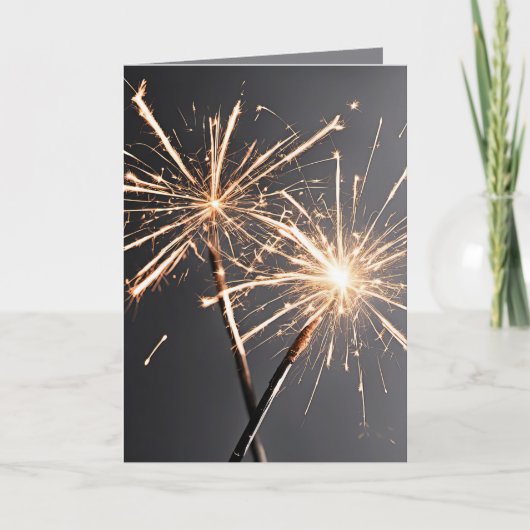 Verjaardagsfeestje Sparklers Kaart (Voorkant)