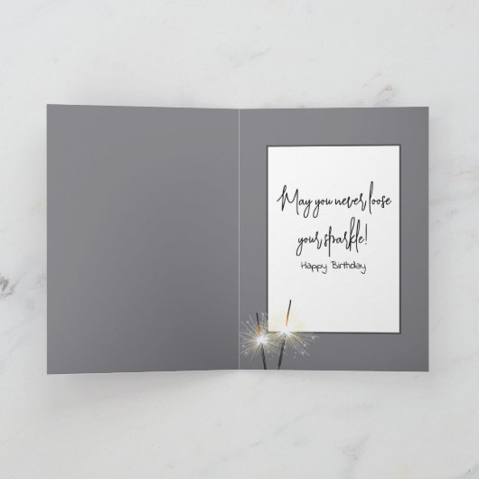 Verjaardagsfeestje Sparklers Kaart (Binnen)