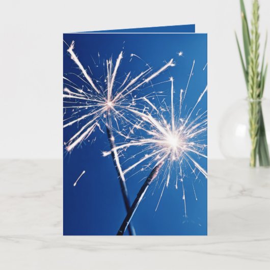 Verjaardagsfeestje Sparklers Kaart (Voorkant)