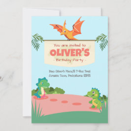 Verjaardagsfeestje Speelse Dino Speeltuin Kaart