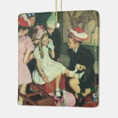  verjaardagsfeestje, speldenstaart op de ezel keramisch ornament (Links)