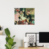 verjaardagsfeestje, speldenstaart op de ezel poster (Thuiskantoor)