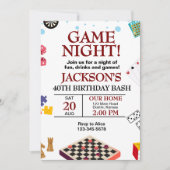 Verjaardagsfeestje Spelletjesavond Kaart (Voorkant)
