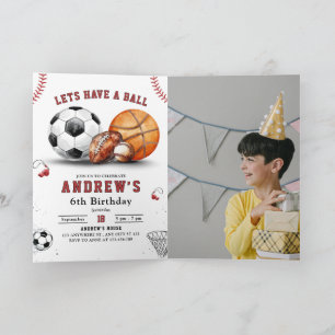 Verjaardagsfeestje Sport Basketbal Voetbal Voetbal