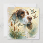 Verjaardagsfeestje Springer Spaniel Hond Met Lisdo Kaart (Voorkant)