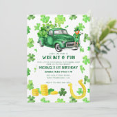 Verjaardagsfeestje St. Patrick's Day Kaart (Staand voorkant)