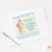 Verjaardagsfeestje Stickers Ice Cream Blue Lolly C (Envelop)