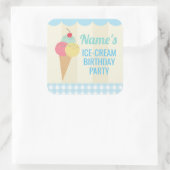 Verjaardagsfeestje Stickers Ice Cream Blue Lolly C (Tas)