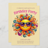 Verjaardagsfeestje - Sunny Smiles Kaart (Voorkant / Achterkant)