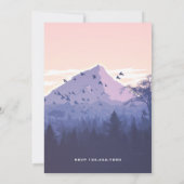 Verjaardagsfeestje Sunset Forest Mountain Kaart (Achterkant)
