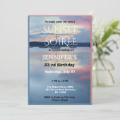 Verjaardagsfeestje Sunset Soiree Kaart (Staand voorkant)