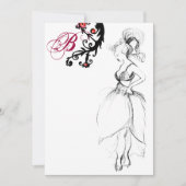 VERJAARDAGSFEESTJE SWEET 16 MONOGRAM Rood Zwarte K Kaart (Voorkant)