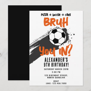 Verjaardagsfeestje Teen Sport Voetbalspel voor Bru Kaart