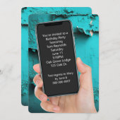 Verjaardagsfeestje Tekstbericht Kaart (Voorkant / Achterkant)