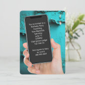 Verjaardagsfeestje Tekstbericht Kaart (Staand voorkant)