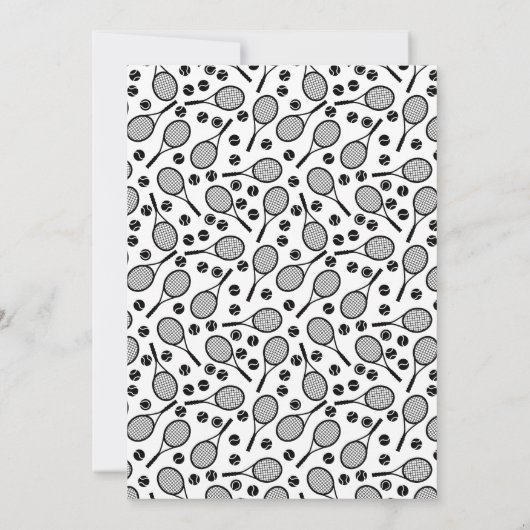 Verjaardagsfeestje tennisspeler Rackets & ballen p Kaart (Achterkant)