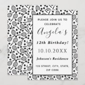 Verjaardagsfeestje tennisspeler Rackets & ballen p Kaart (Voorkant / Achterkant)