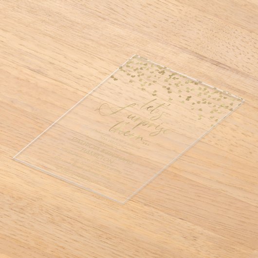 Verjaardagsfeestje ter ere van jullie trouwdag  acryl uitnodigingen (Laagn)