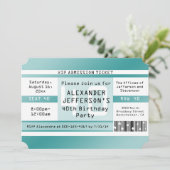 verjaardagsfeestje ticket vormige uitnodigingen (Staand voorkant)