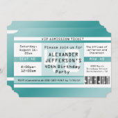 verjaardagsfeestje ticket vormige uitnodigingen (Voorkant / Achterkant)