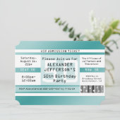 verjaardagsfeestje ticket vormige uitnodigingen (Staand voorkant)