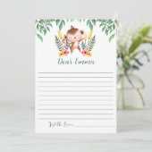 Verjaardagsfeestje Tijdcapsule Notitiekaart Wild O (Staand voorkant)