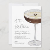 Verjaardagsfeestje Tini Bit Older Espresso Martini Kaart (Voorkant)