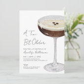 Verjaardagsfeestje Tini Bit Older Espresso Martini Kaart (Staand voorkant)