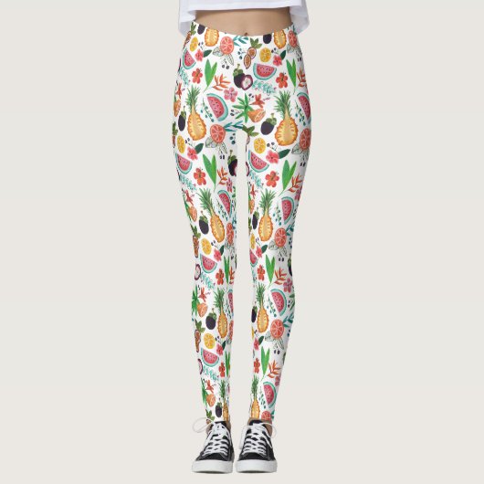 Verjaardagsfeestje | Tropisch Fruit | Leggings (Voorkant)