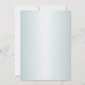 Verjaardagsfeestje Turquoise witte bloem gouden bl Kaart (Achterkant)