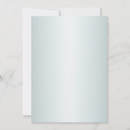 Verjaardagsfeestje Turquoise witte bloem gouden bl Kaart (Achterkant)