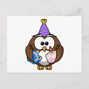 verjaardagsfeestje Uil Briefkaart