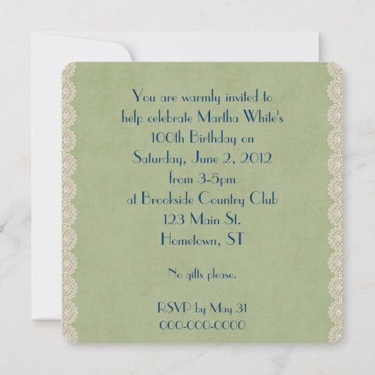  verjaardagsfeestje uitnodigen kaart (Achterkant)