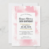 VERJAARDAGSFEESTJE UITNODIGEN Moderne waterverf bo Kaart (Voorkant)